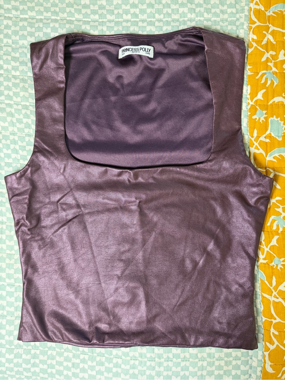 Princess Polly Plum Ultashine Square-Neck Tank Top